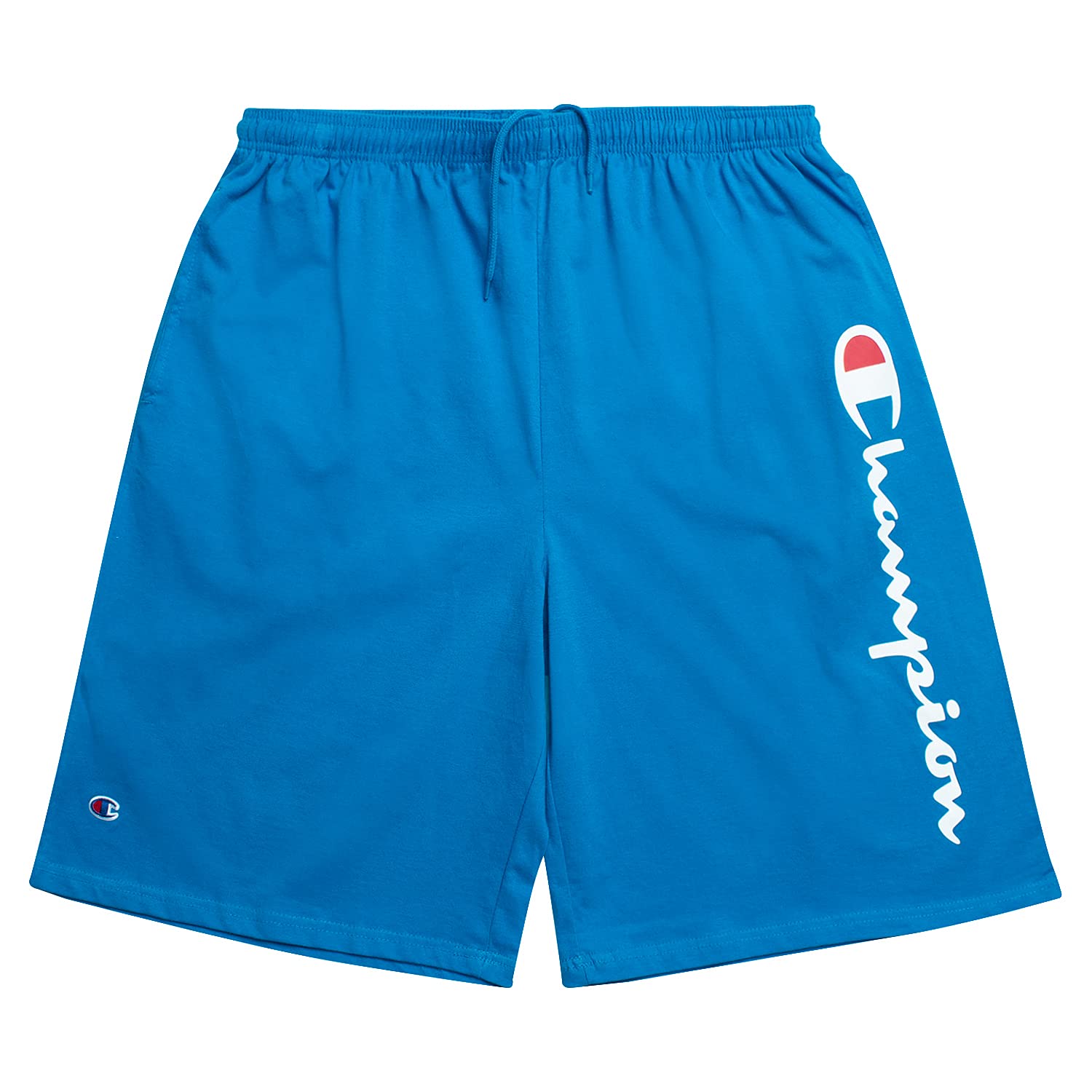 Champion Mens Big and Tall Lightweight Cotton Jersey Shorts with Script Logo